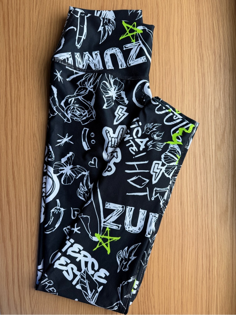 Black Graphic Zumba Leggings